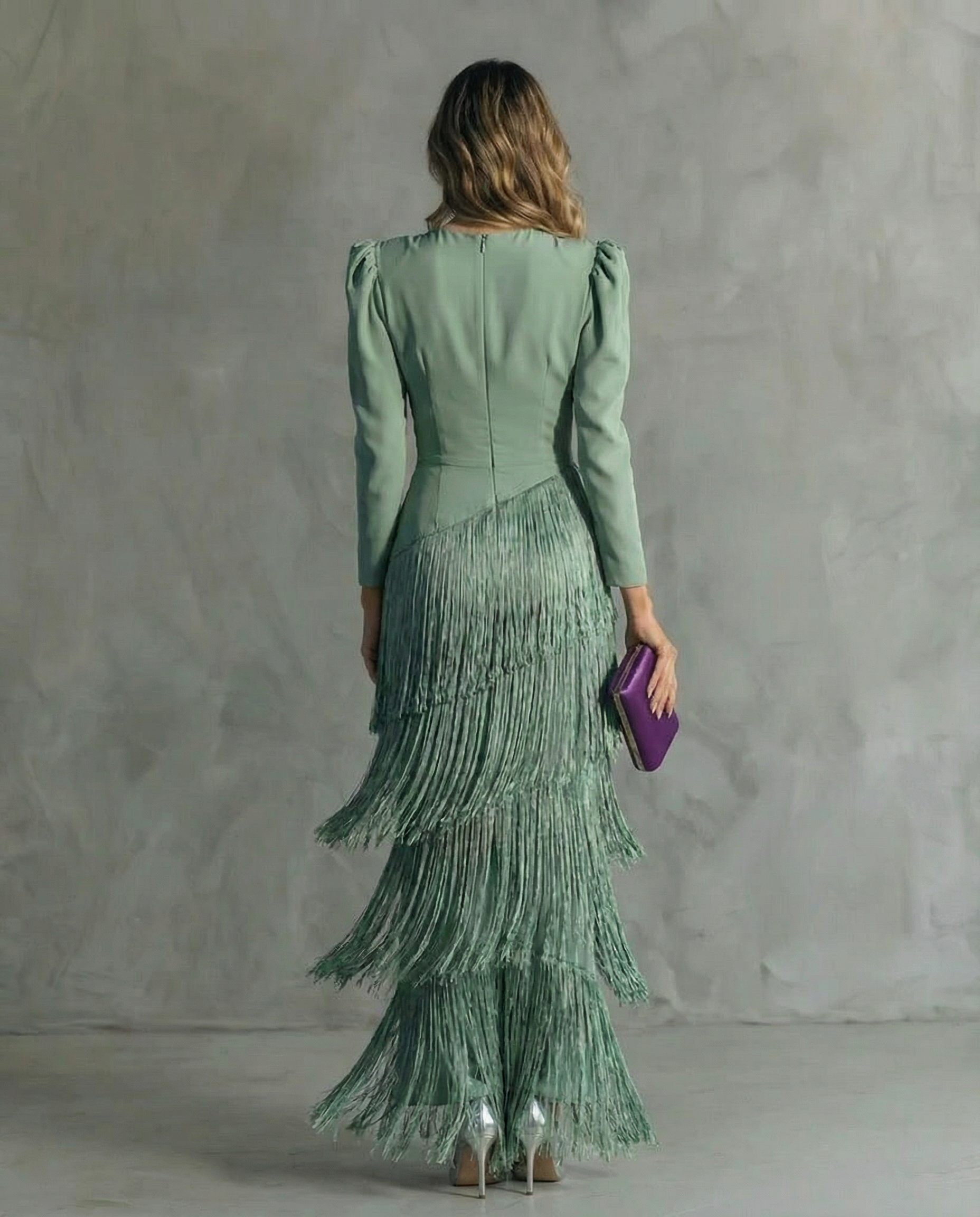 CAMILLA™ | ELEGANTE VESTIDO MIDI CON MANGAS CON FLECOS