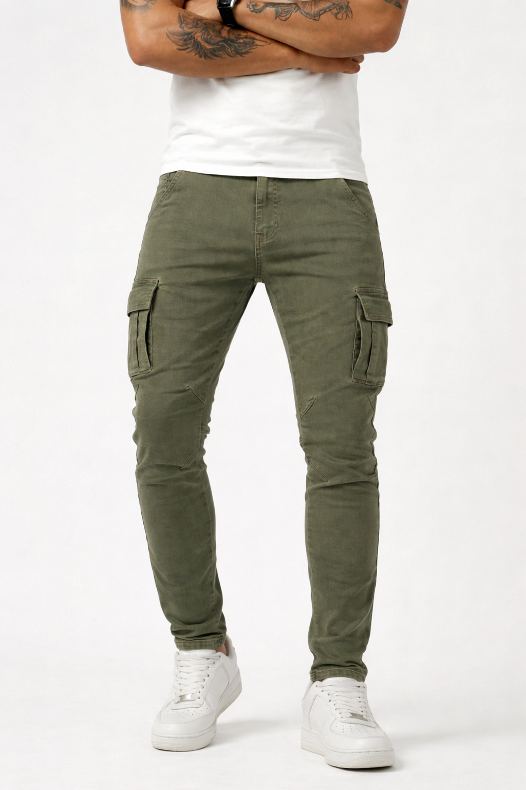 Pantalón Cargo Marino Elástico