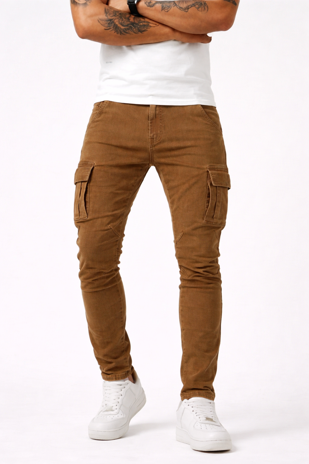 Pantalón Cargo Marino Elástico
