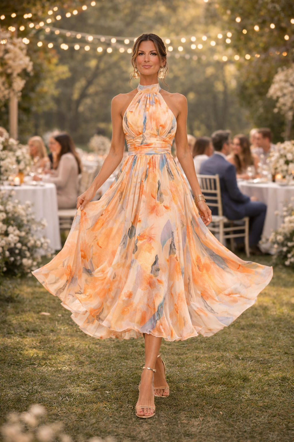 Esther™ | Vestido con Estampado de Acuarela