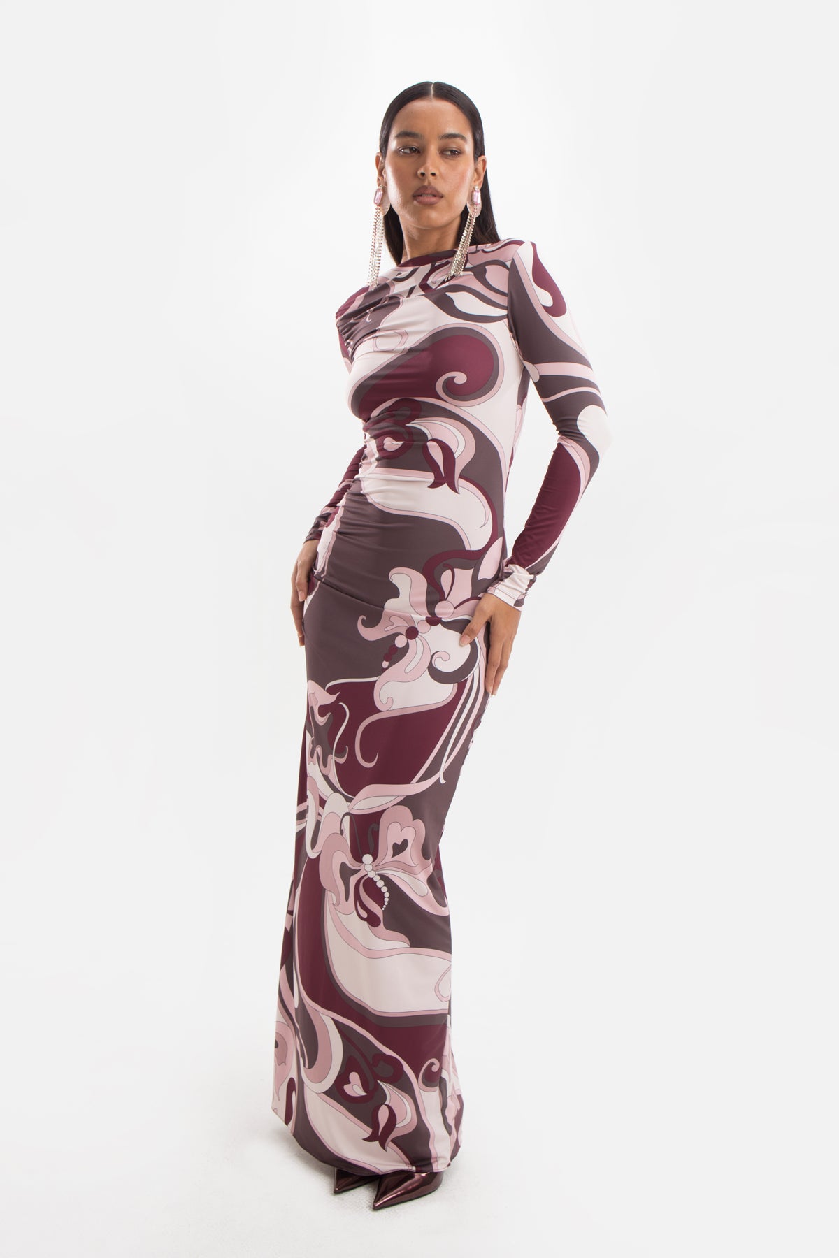 Valeria — Vestido largo estampado